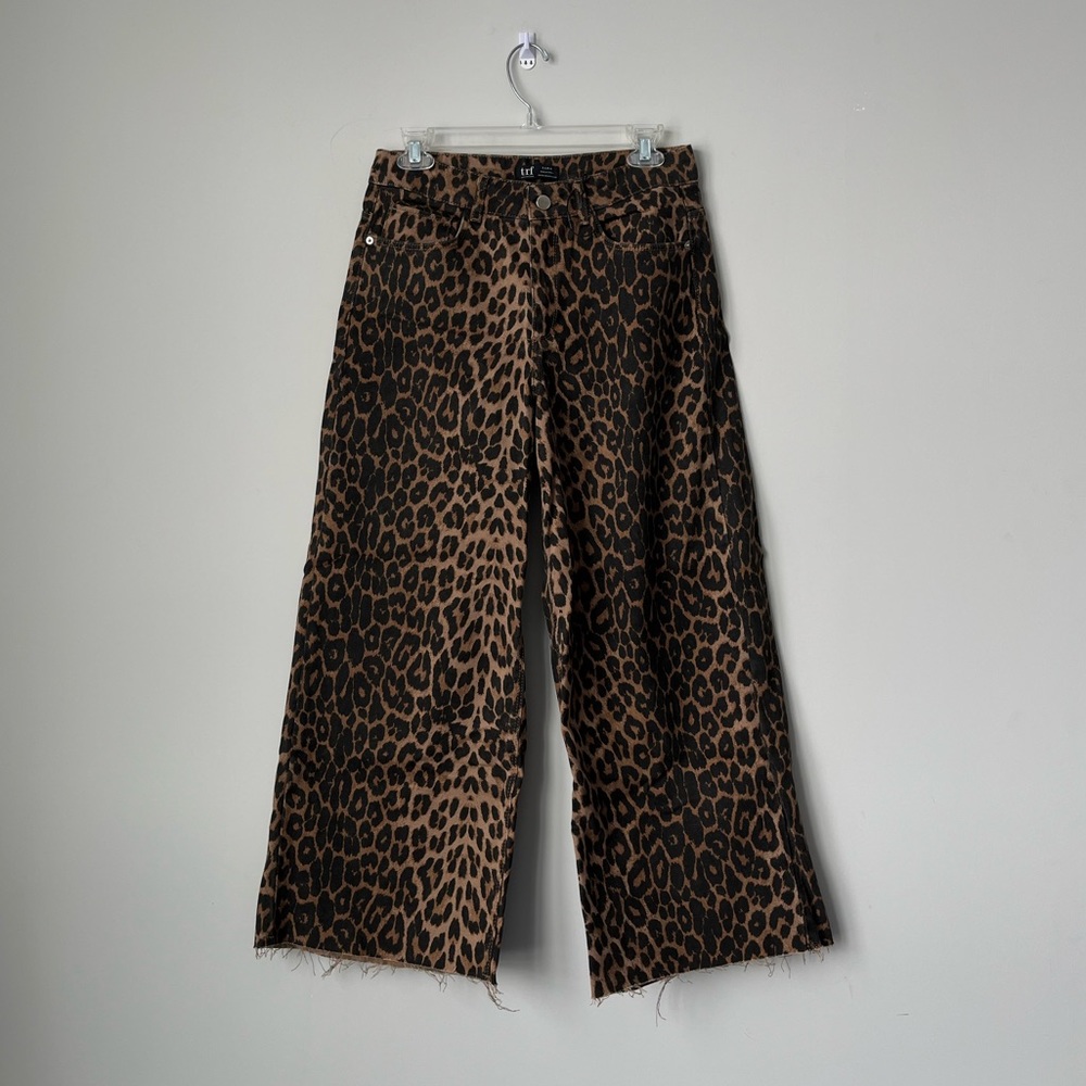 NWOT ZARA | WIDE LEG CHEETAH PRINT JEANS